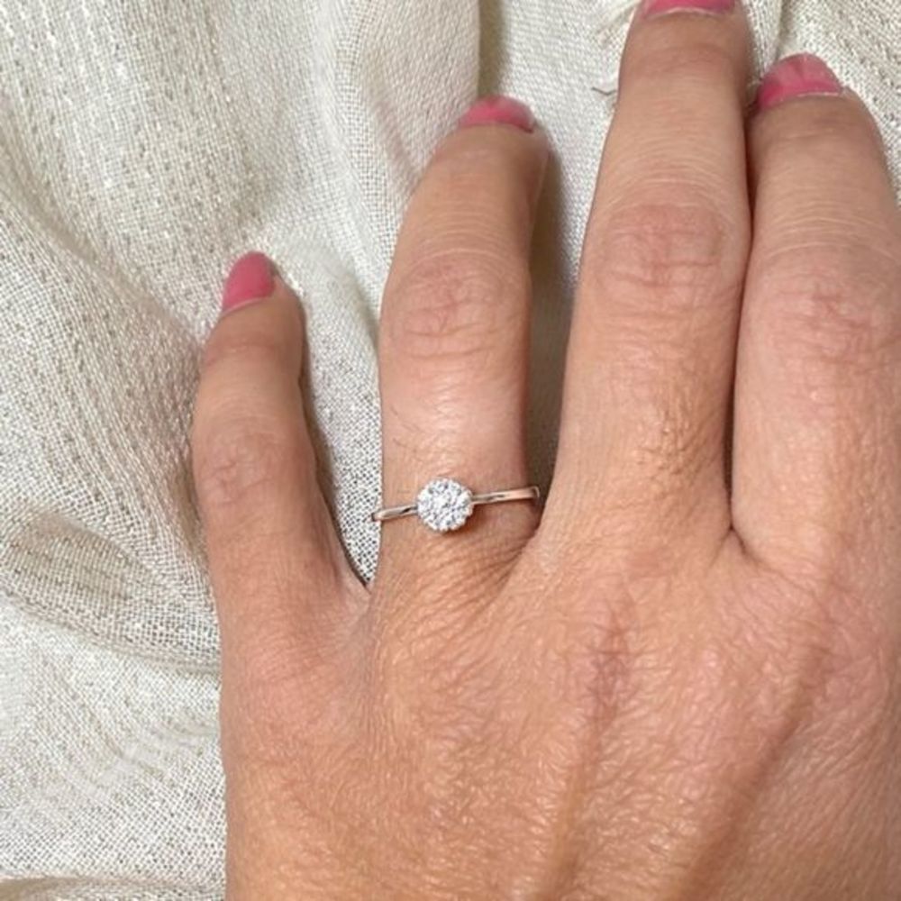 925 Silver CZ Dainty Stacking Ring